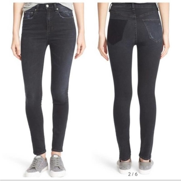 rag & bone Pants - Rag & Bone Dive High Rise Skinny Jean in Clean Steel, Size 23